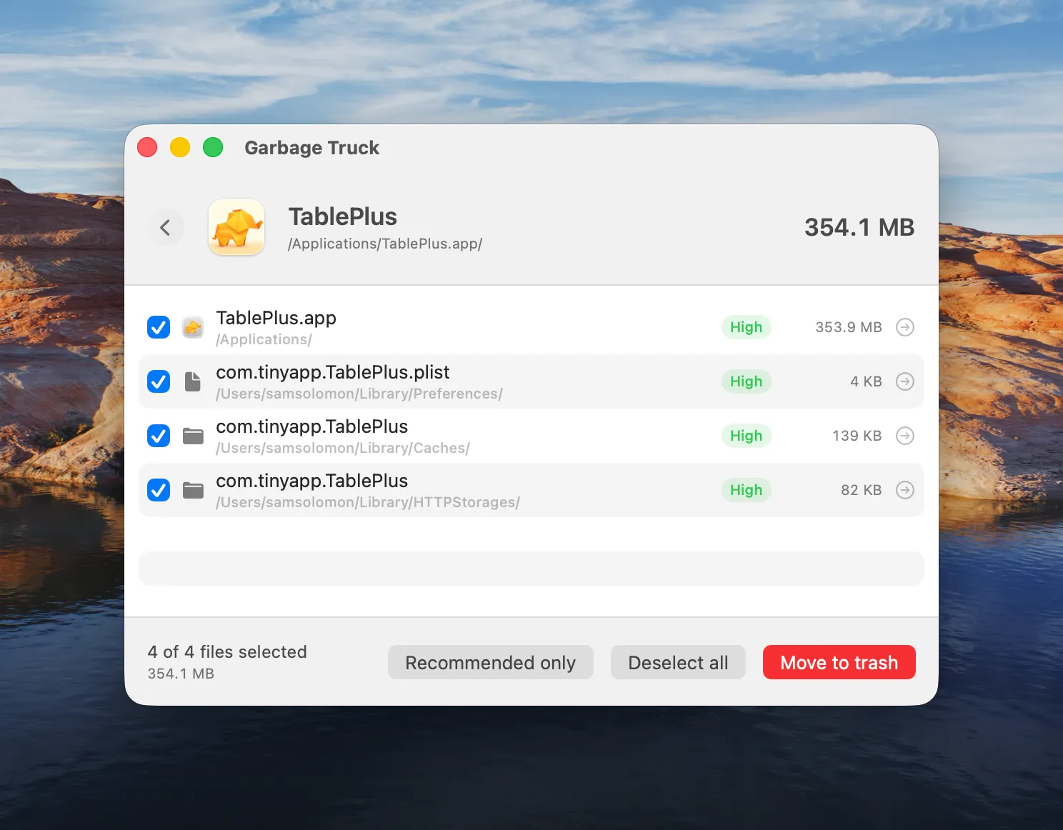 Garbage Truck App UI Detail