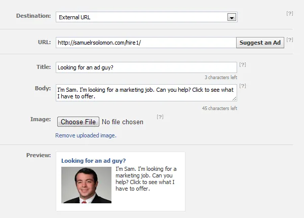 Creating a Facebook Job Ad