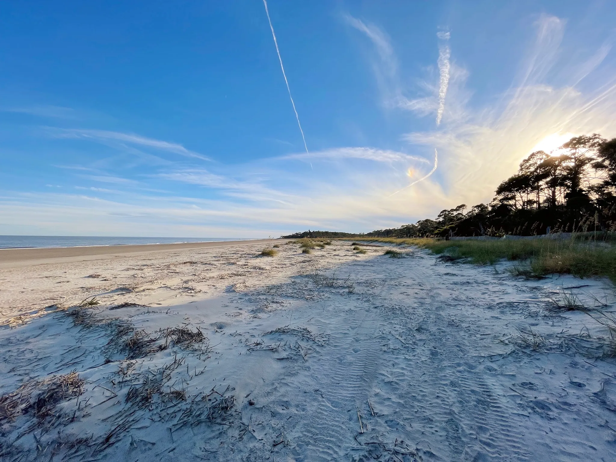 Evening shot of the beach at Hunting Island.