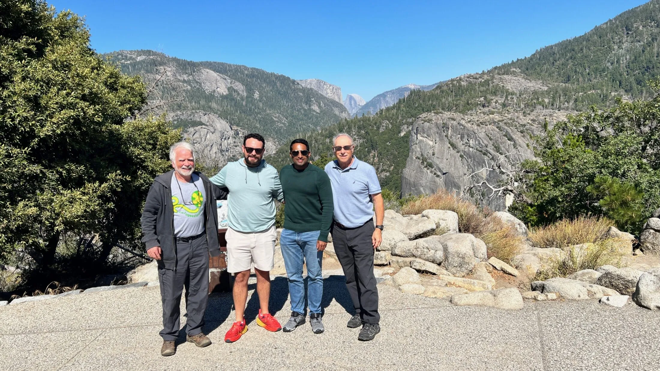 Uncle Ron, Me, Andi and Dad at an overlook in the park.