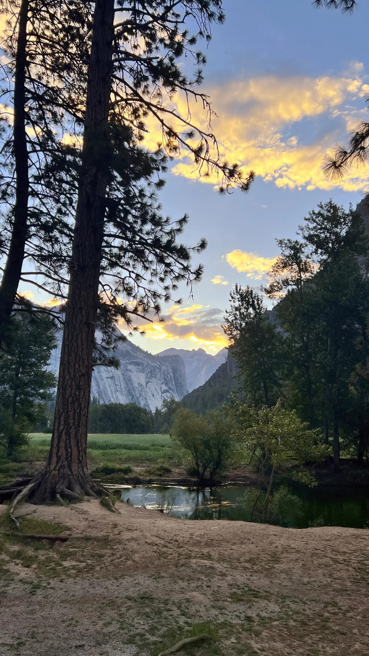 Morning light starts creeping over the walls.