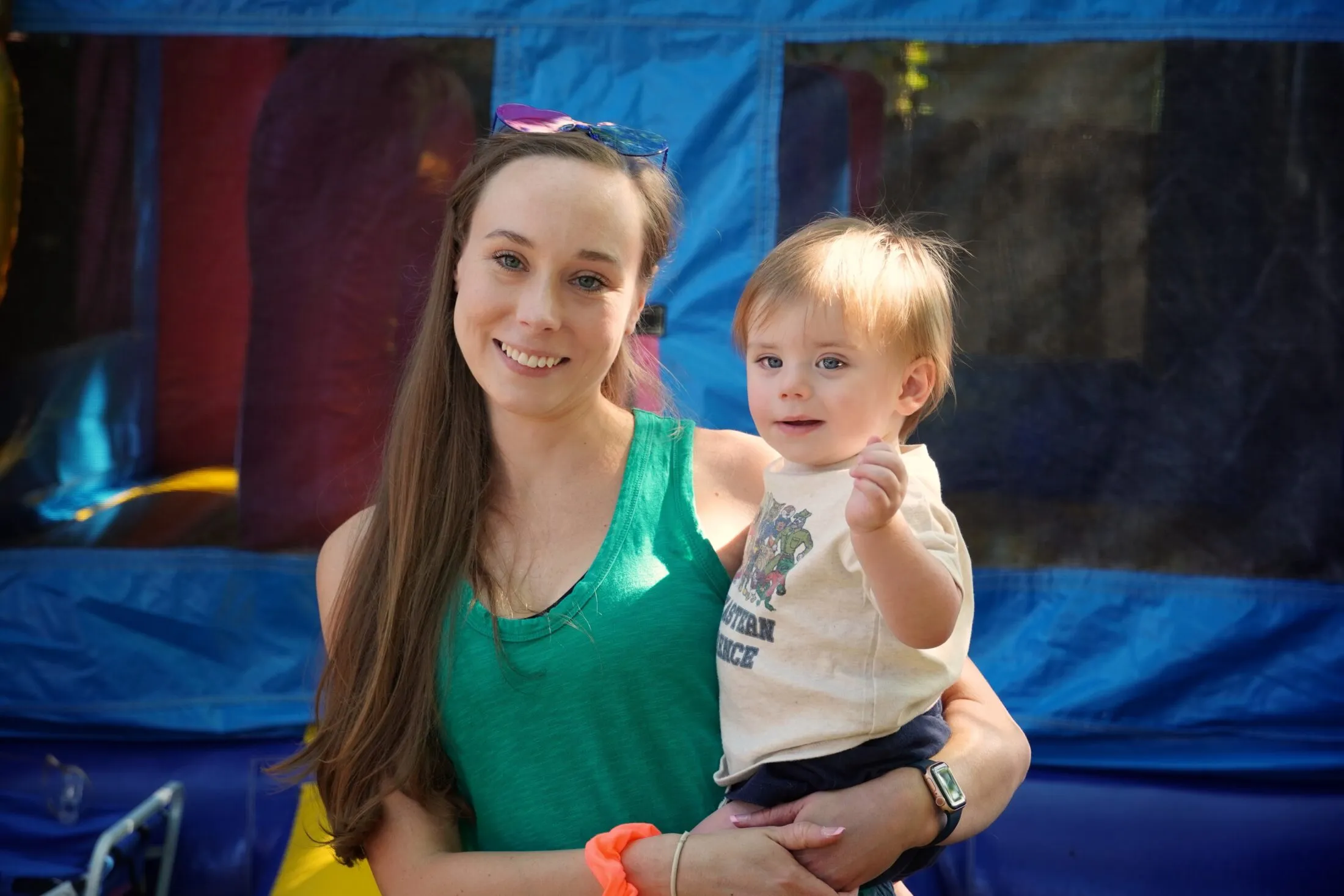 Holly holding Henry.