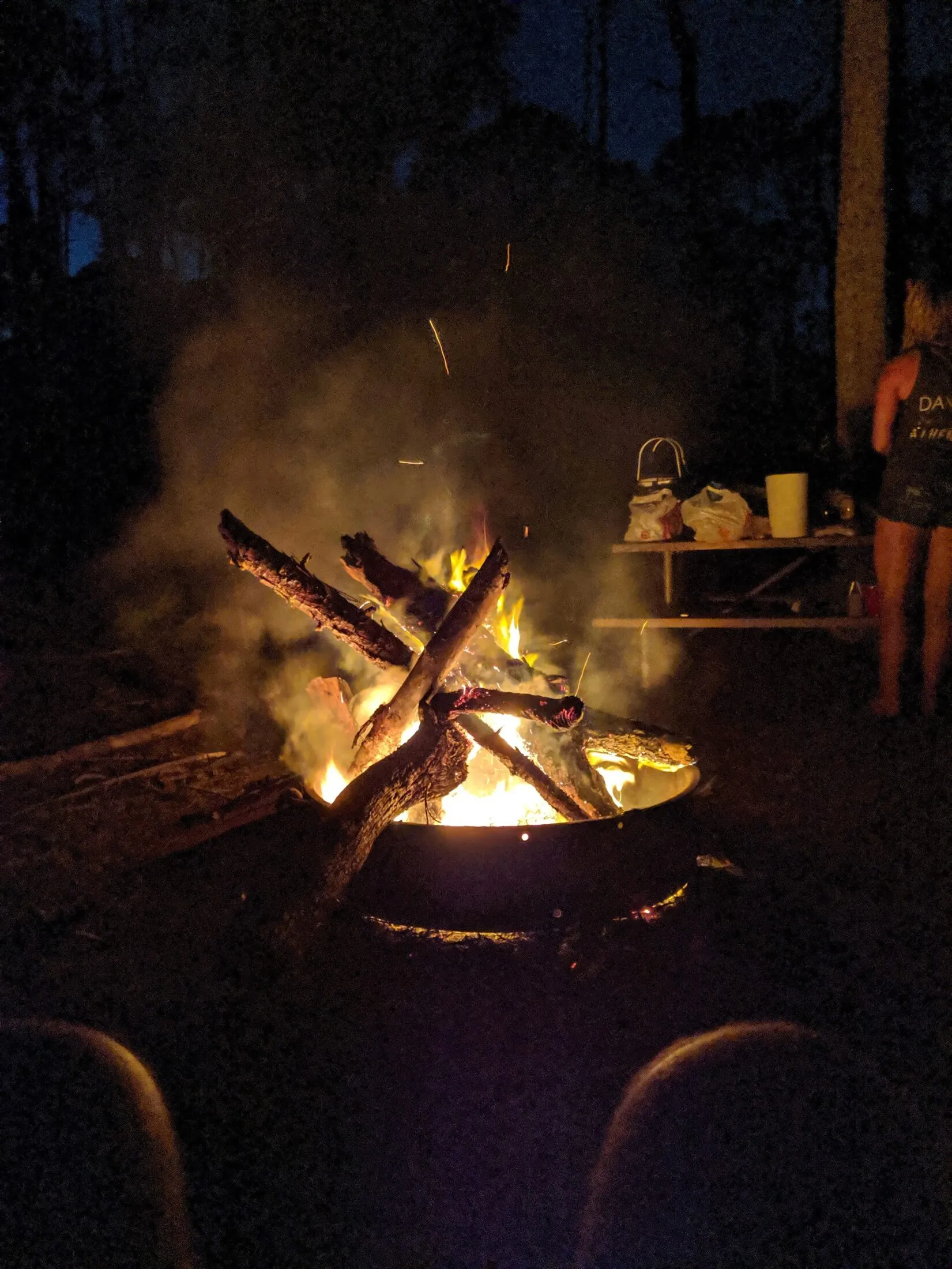 Campfire to celebrate Holly's birthday at Hunting Island.