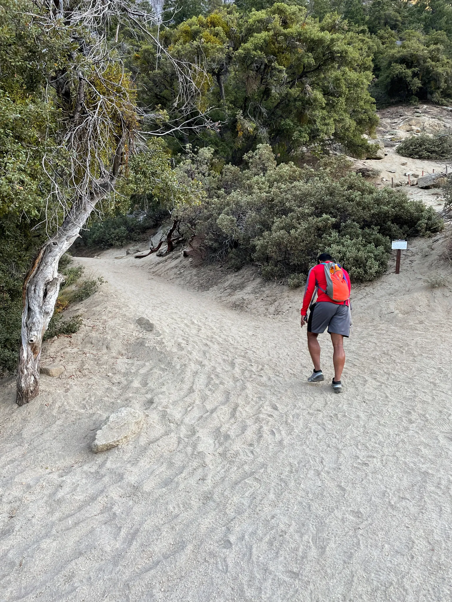 Andi on the Upper Yosemite Falls trail.