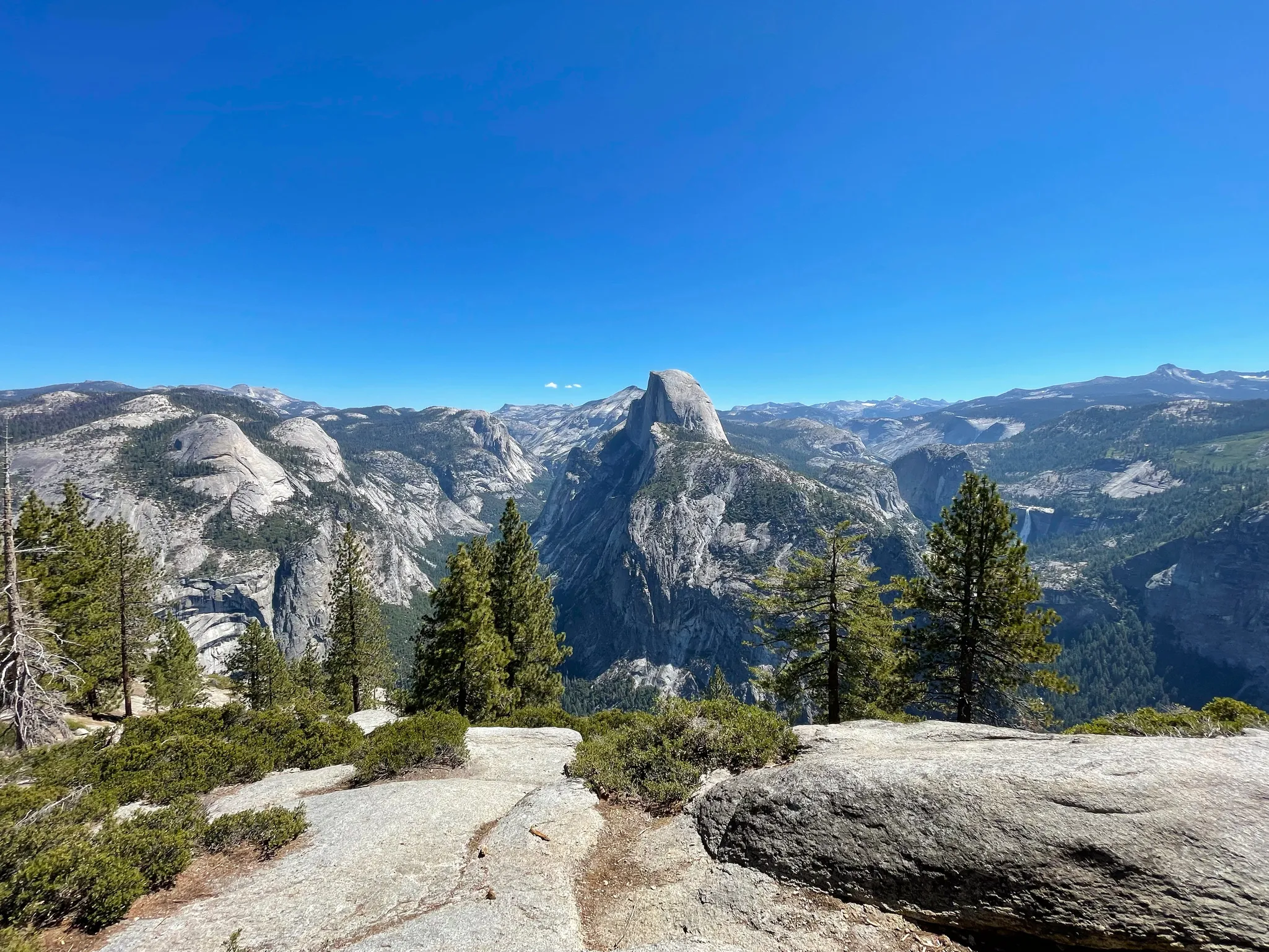 Half Dome from the summit of Sentinel Dome.