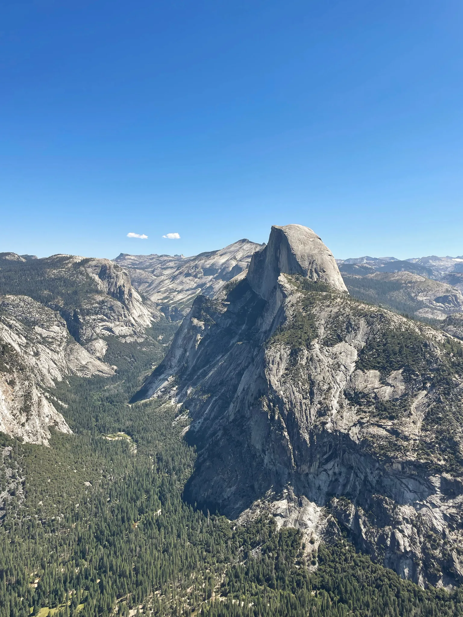 Half Dome from the summit of Sentinel Dome.