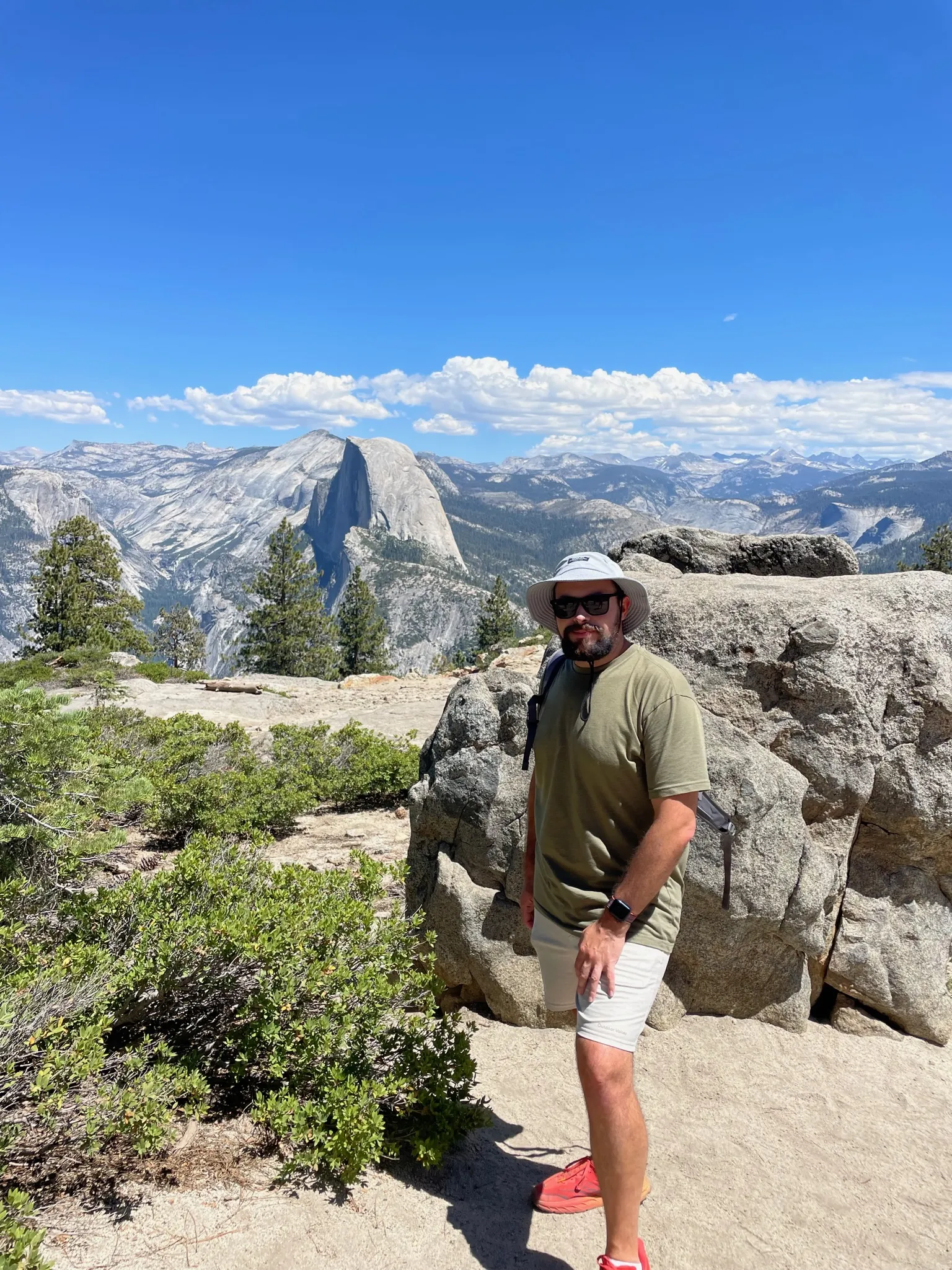 Me on the Sentinel Dome trail. Half Dome in the background.