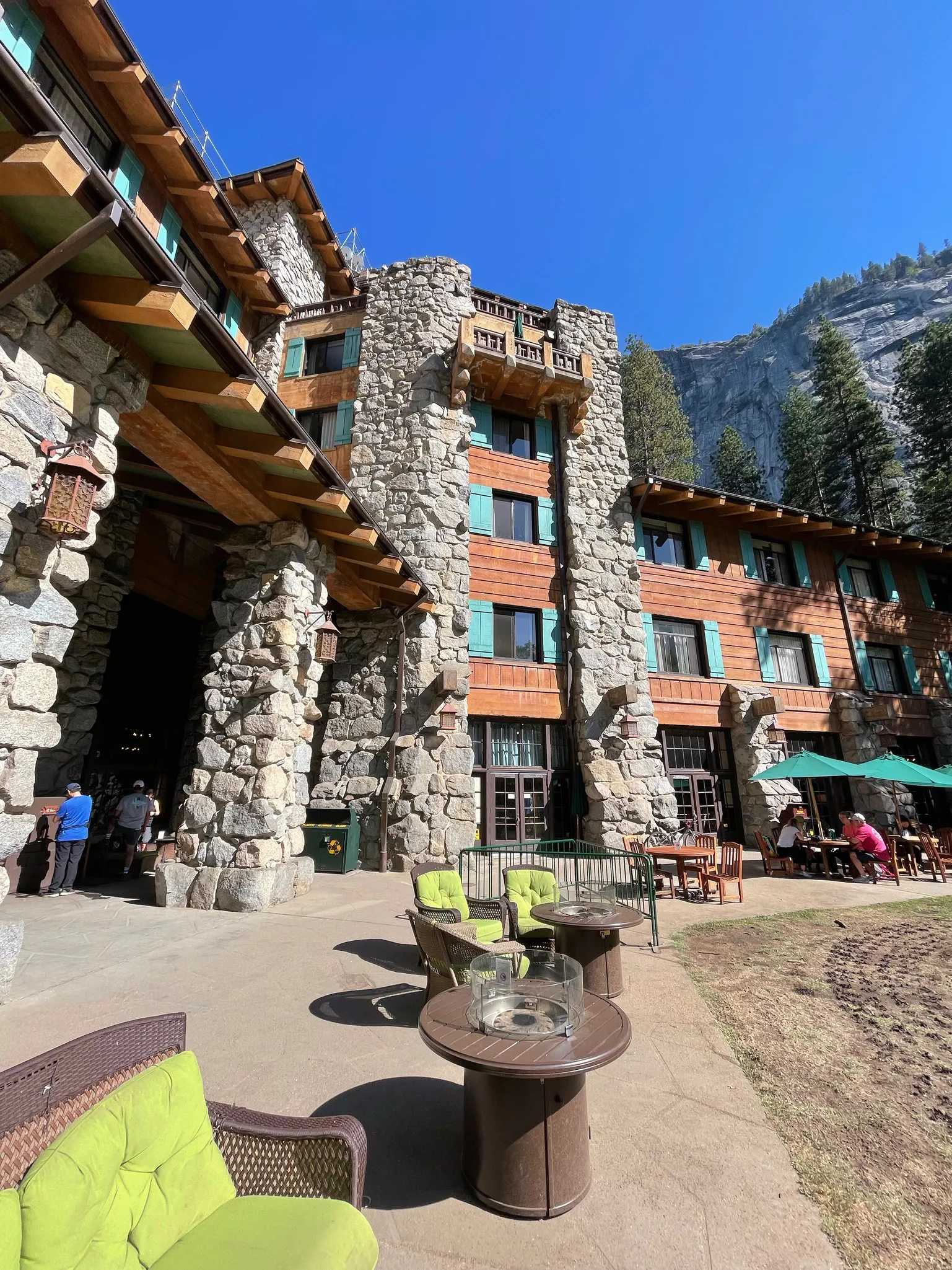 The Ahwahnee from an outside patio.