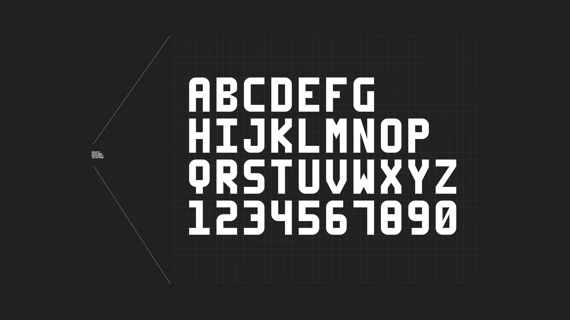 Example of the AlphaNum Micro font.