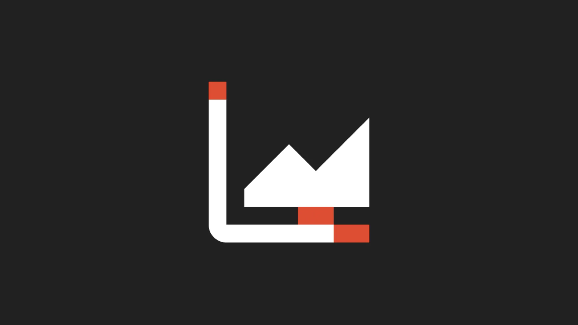 Chart icon showing equal stroke and counter-stroke spacing.