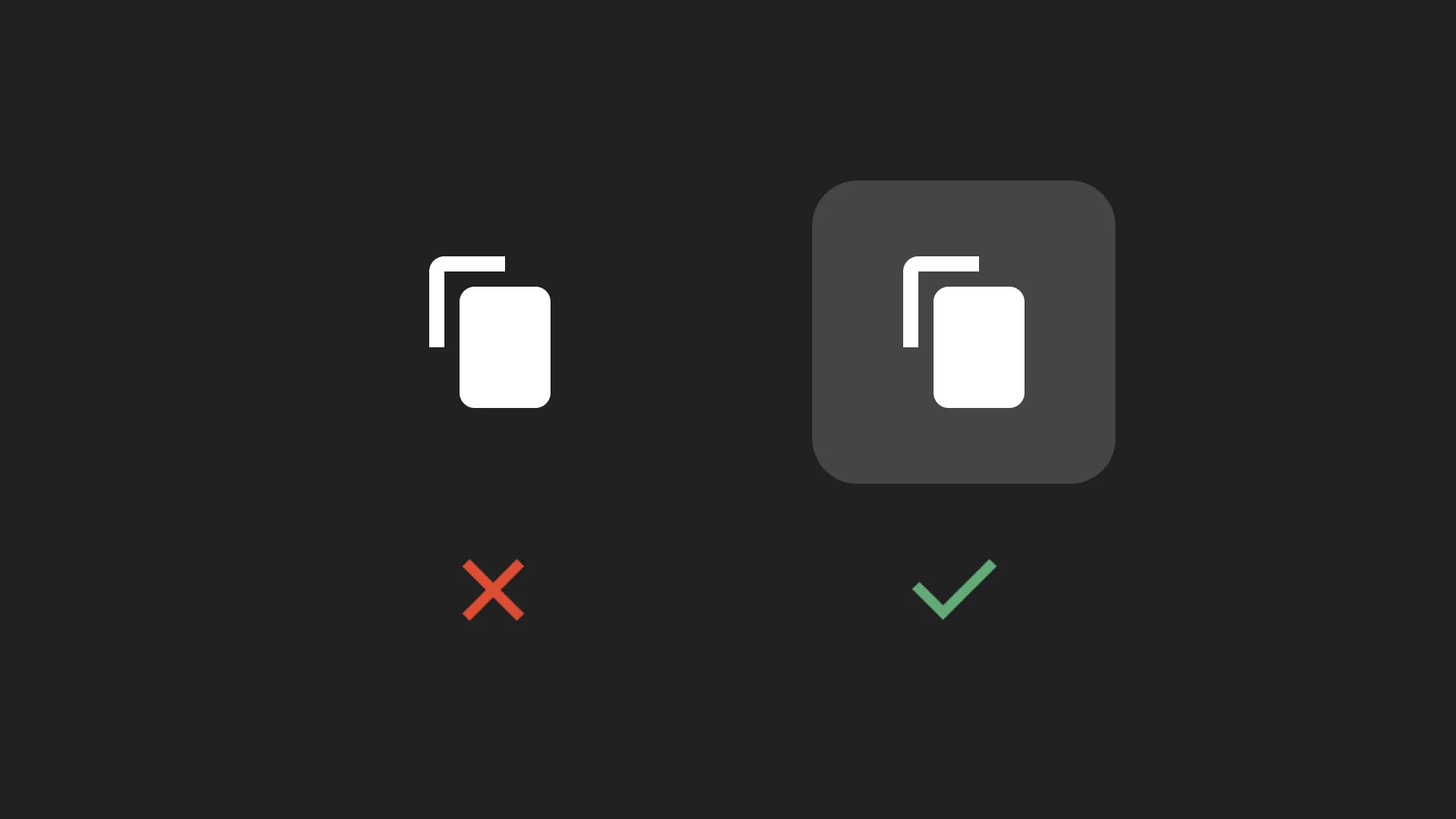 Clickable icons should be used as a button, not on their own.