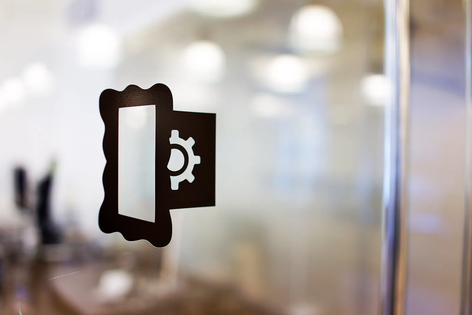 Layervault Office Door Logo