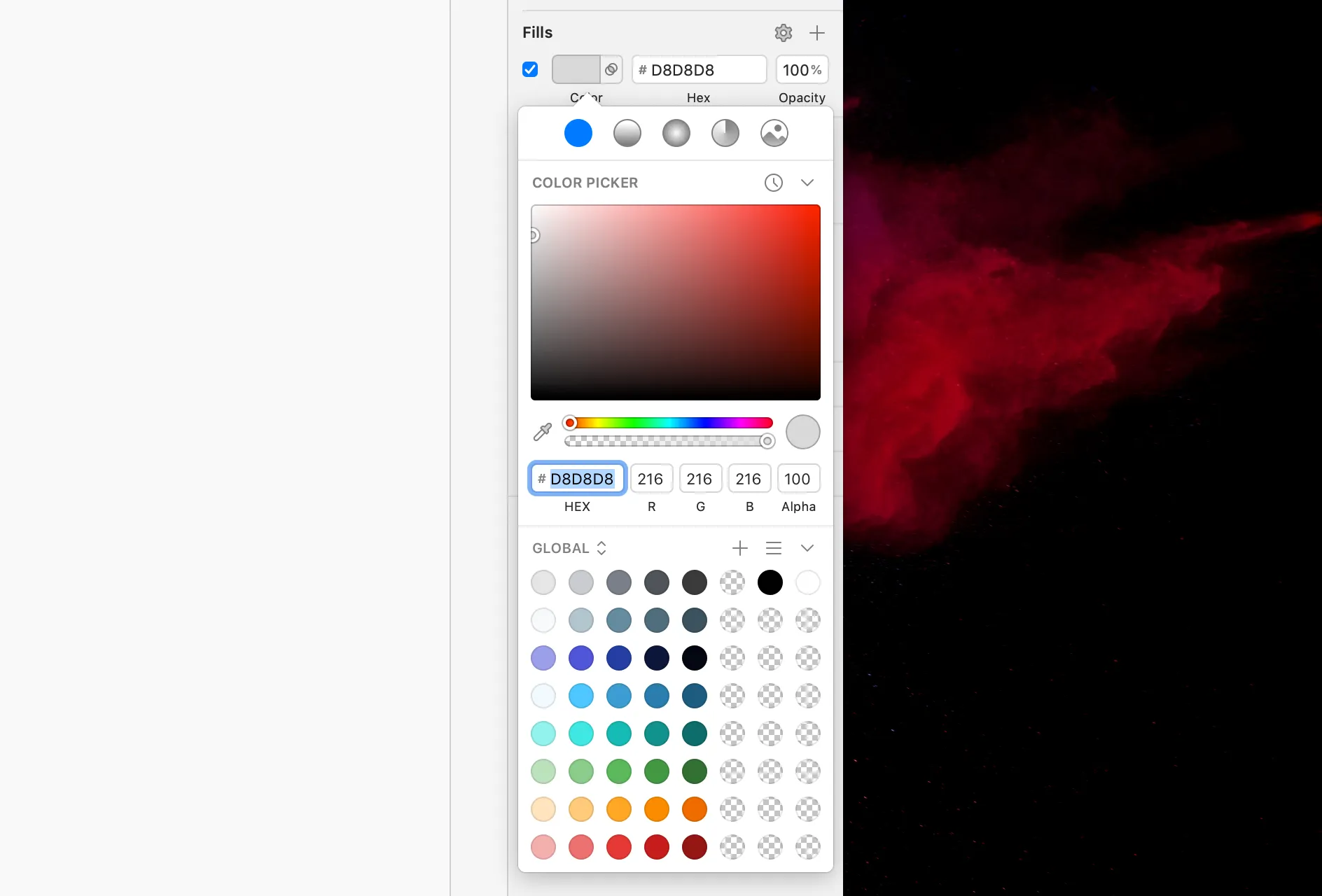 Sketch Color Palette Organized