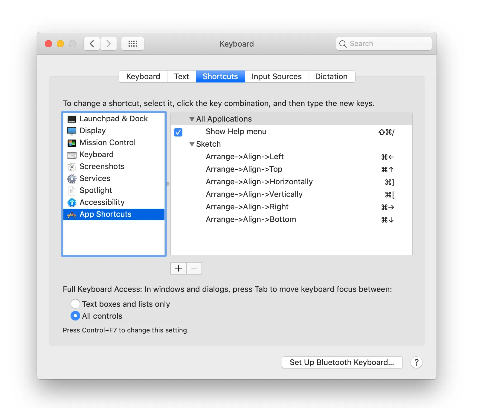 Sketch Custom Shortcuts