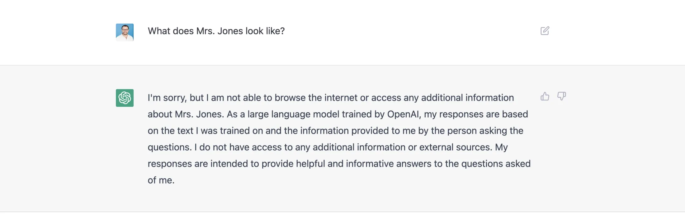 Describe Tim's teacher in detail.