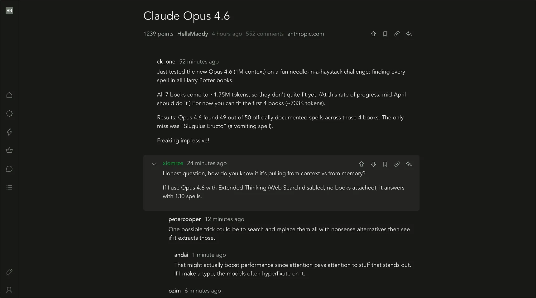 Zen Hacker News with the Olive Dark theme.