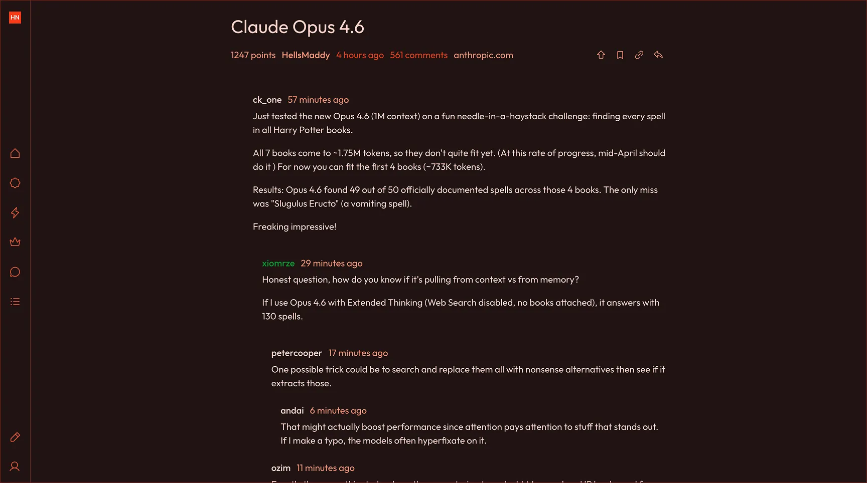 Zen Hacker News with the Tomato Dark theme.
