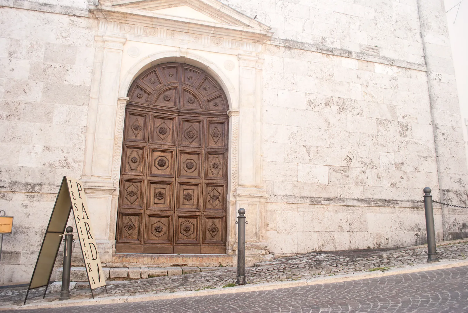 Door to the Museo Civico di San Francesco in Montefalco