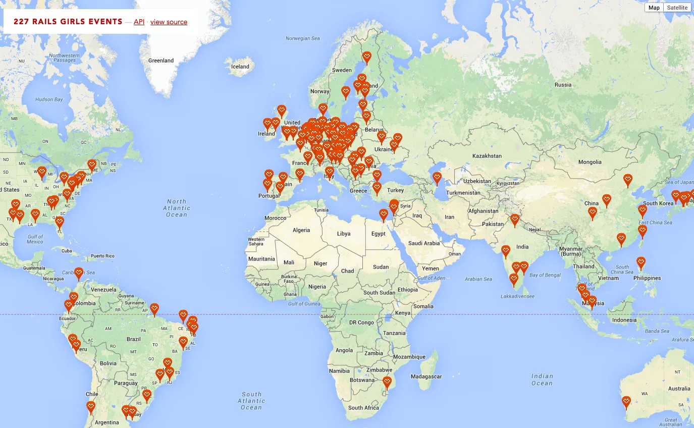 Rails Girls Map