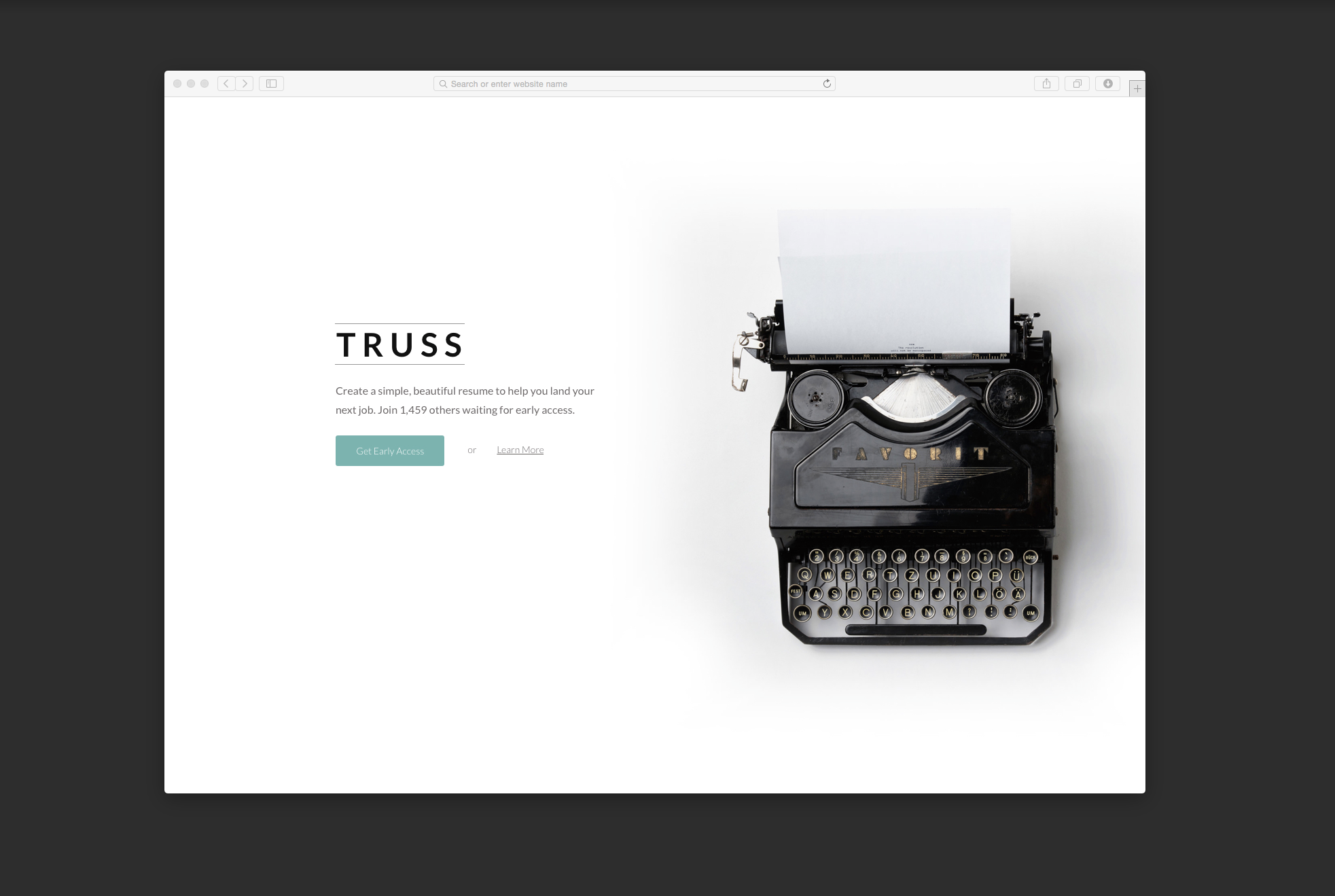 Truss Resume Creator