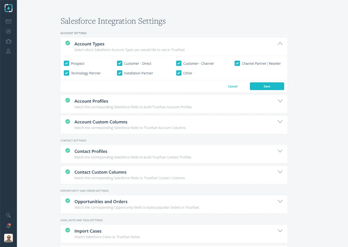 Select Account Types