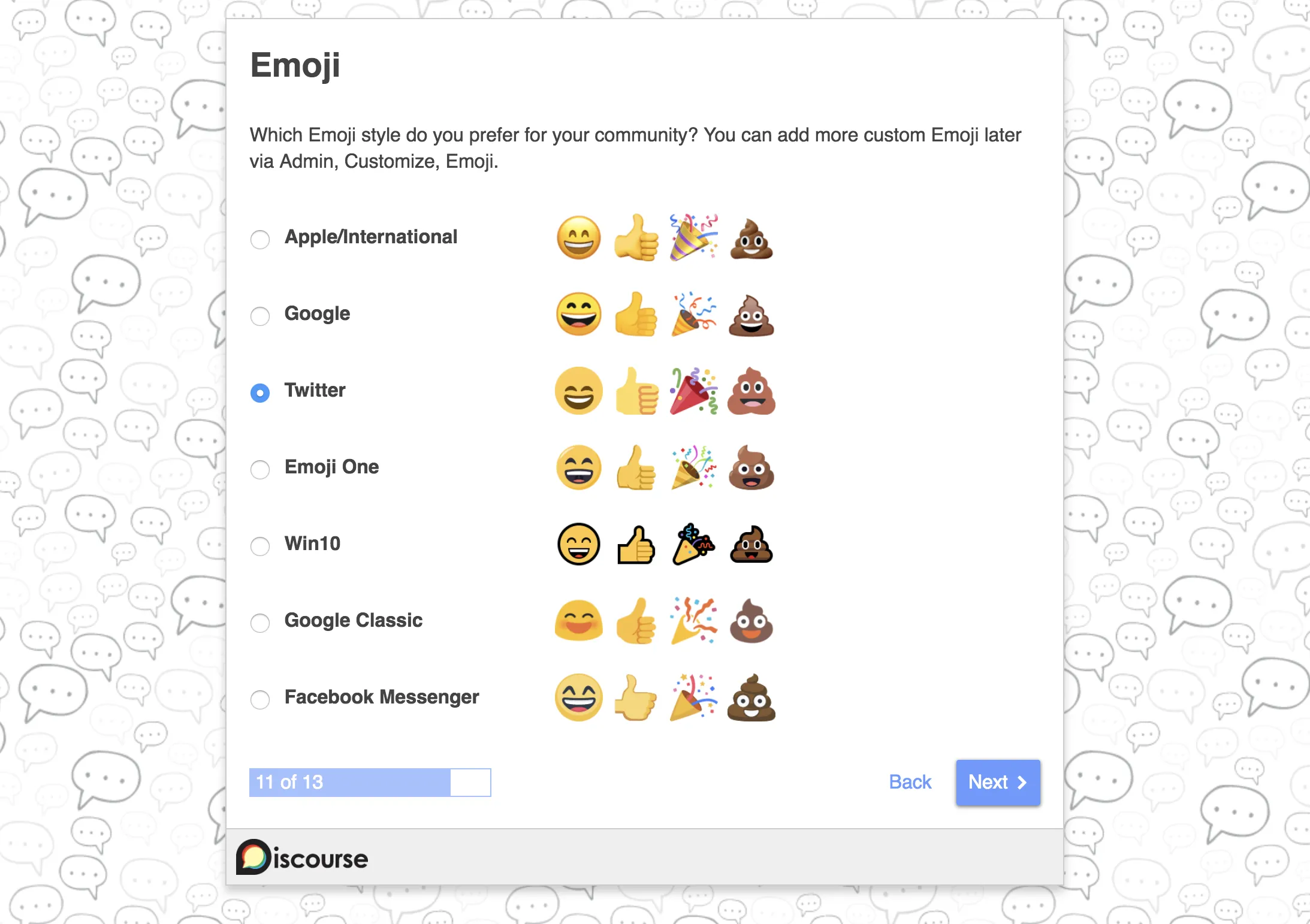 setup discourse emoji library