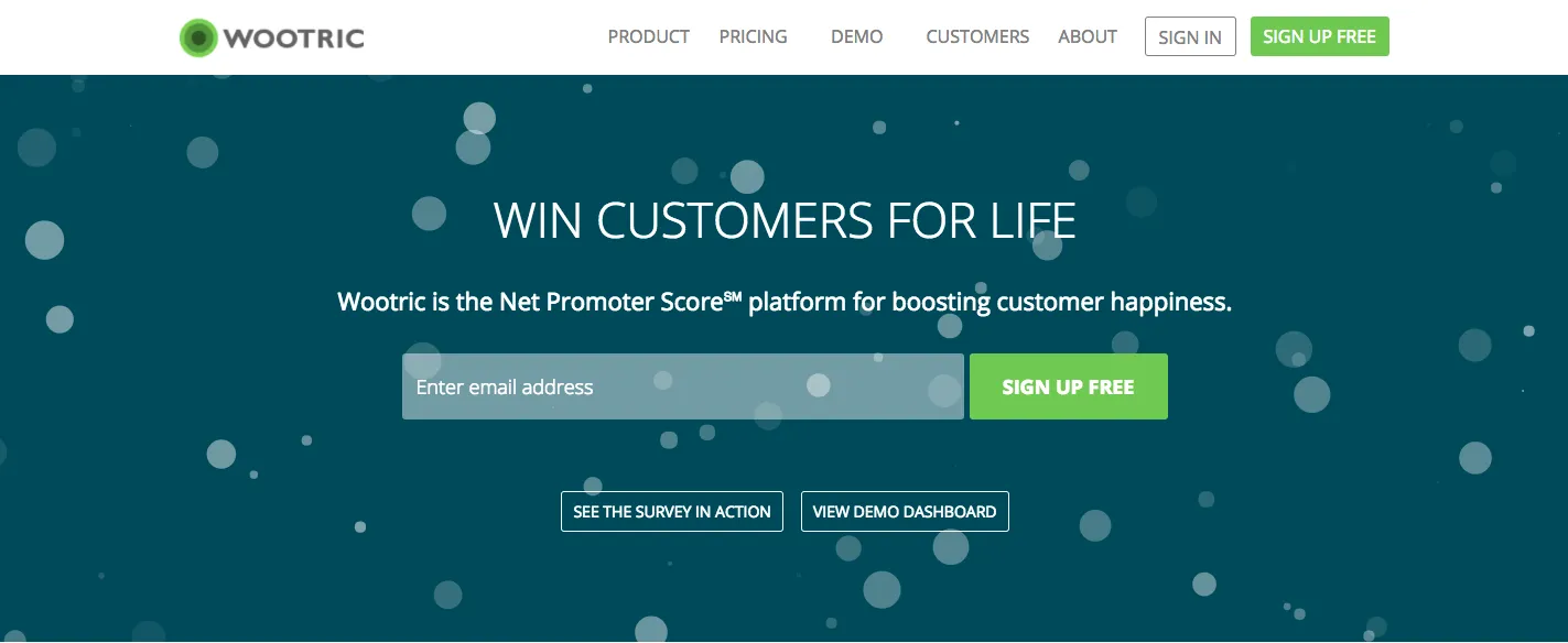 Wootric Net Promoter Score Software